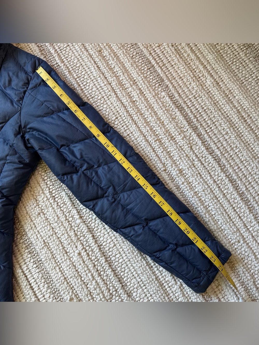 Patagonia Womans Tres Parka Goose Down Women’s Large Navy Blue Jacket Read Desc - Picture 12 of 16